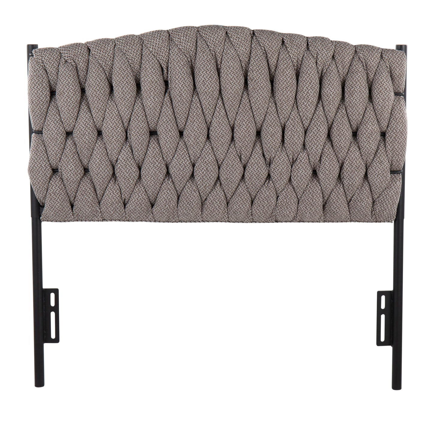 Braided Matisse - Twin Size Headboard - Black / Gray