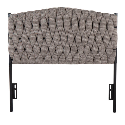 Braided Matisse - Twin Size Headboard - Black / Gray