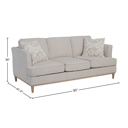 Sofa With 3 Reversable Cushions And 2 Pillows - Off White