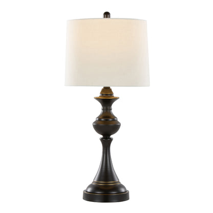 Montgomery - Contemporary Table Lamp (Set of 2) - Oil Rubbed Bronze / Off White