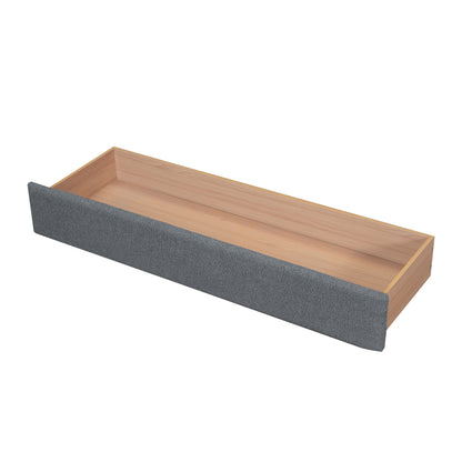 Queen Size Upholstered Platform Bed With Drawer - Gray