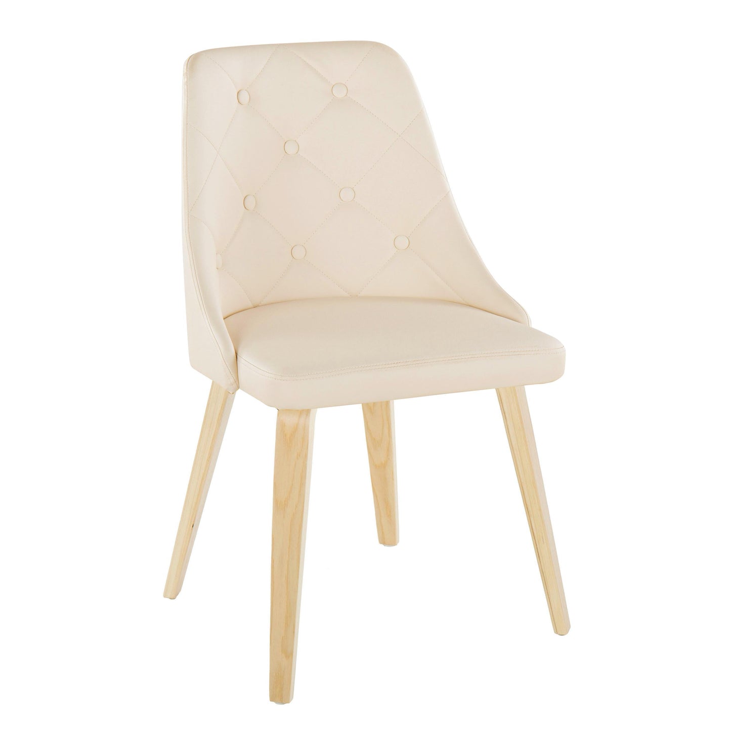 Giovanni - Contemporary / Dining Chair (Set of 2) - Natural / Cream