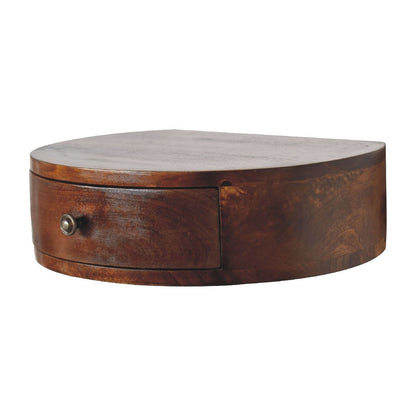 Lunar - 1 Drawer Floating Nightstand - Chestnut