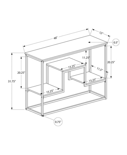 Accent Console Table For Entryway, Contemporary And Modern - Espresso