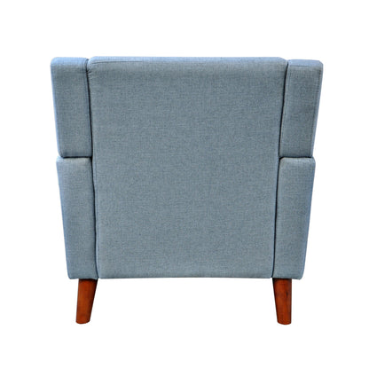 Luminaesque - Fabric Upholstered Armchair With Tufted Back - Blue