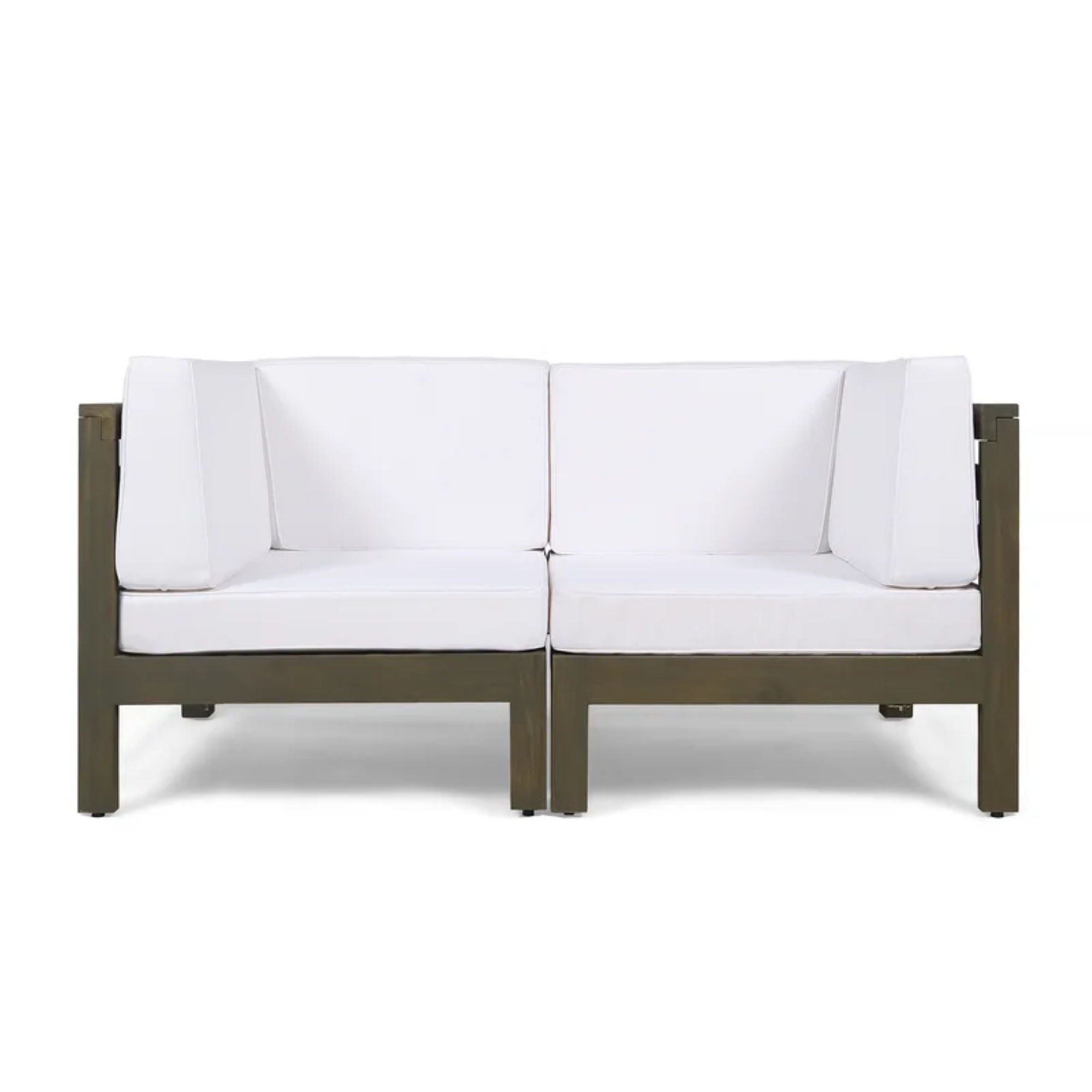 Oana - 2 Piece Loveseat Set With Cushions - White