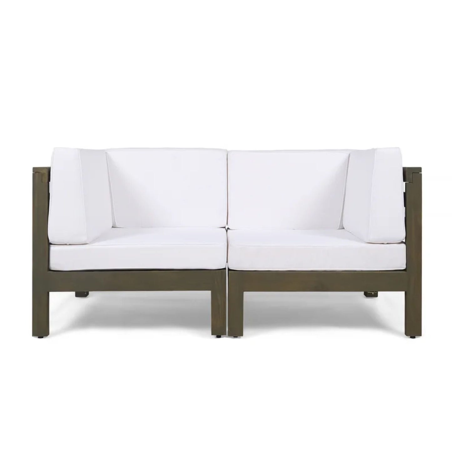 Oana - 2 Piece Loveseat Set With Cushions - White