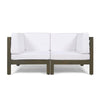 Oana - 2 Piece Loveseat Set With Cushions - White