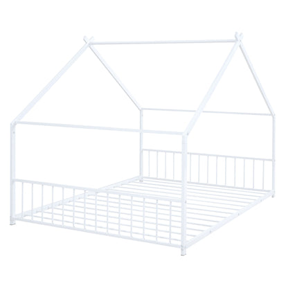 Full Size House Bed - White