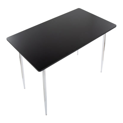 Marcel - Contemporary Counter Table - Chrome / Black