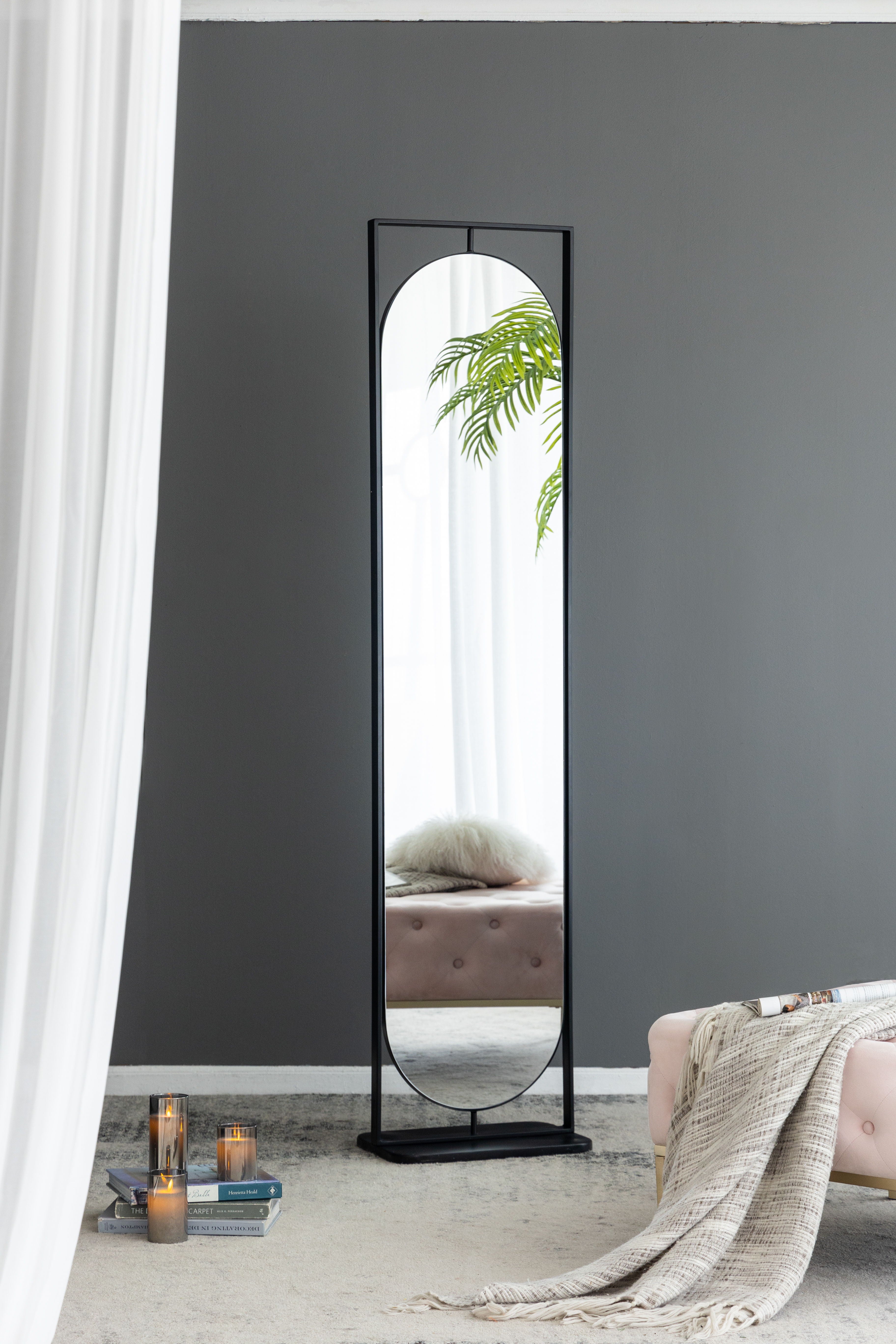 Full Length Standing Mirror, 360ÔøΩÔøΩÔøΩÔøΩÔøΩÔøΩÔøΩÔøΩÔøΩÔøΩÔøΩÔøΩÔøΩÔøΩÔøΩ Swivel Floor Mirror For Bedroom - Black