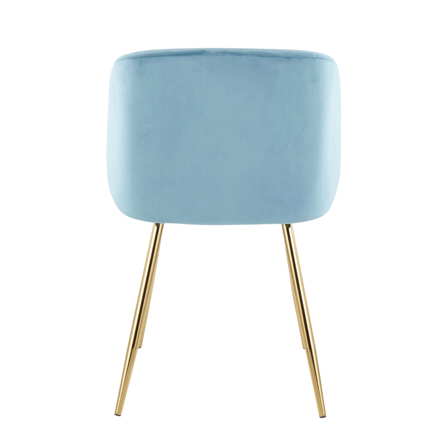 Fran - Contemporary Chair (Set of 2) - Gold / Light Blue
