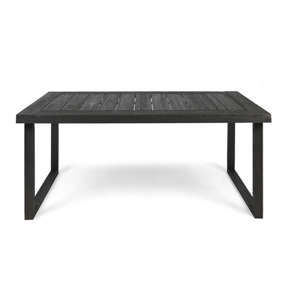 Outdoor Dining Table - Sandblast Dark Gray