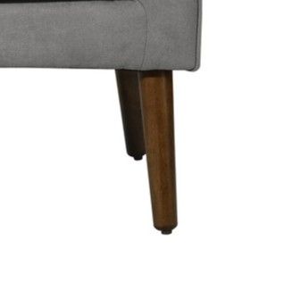 Ryder - Mid Century Modern Woven Fabric Tufted Armchair - Steel Gray