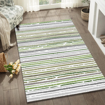 Sphinx - Indoor & Outdoor Washable Non - Slip Accent Rug - Beige Multi / Green Multi