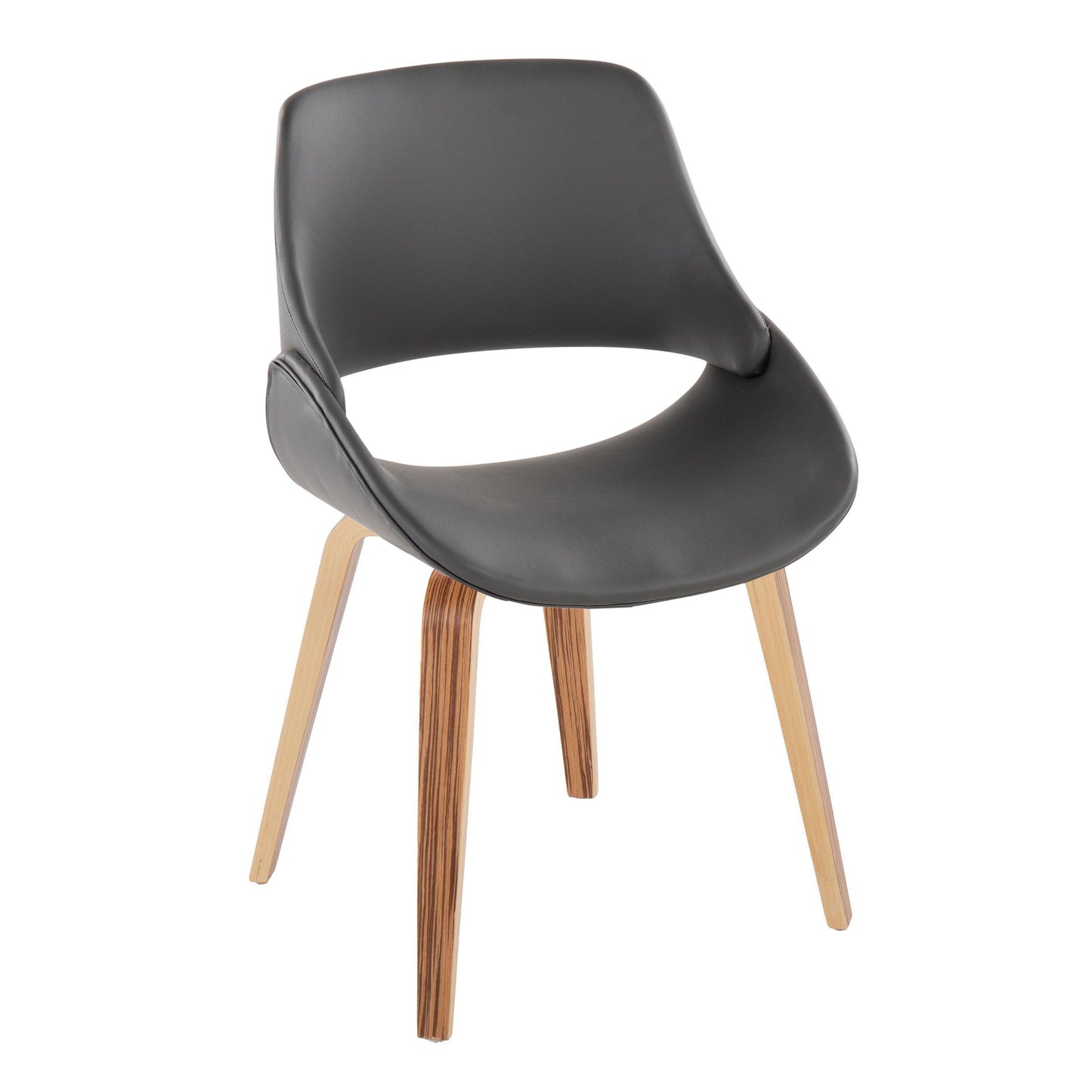 Fabrico - Mid-Century Modern Dining Chair (Set of 2) - Zebra / Gray