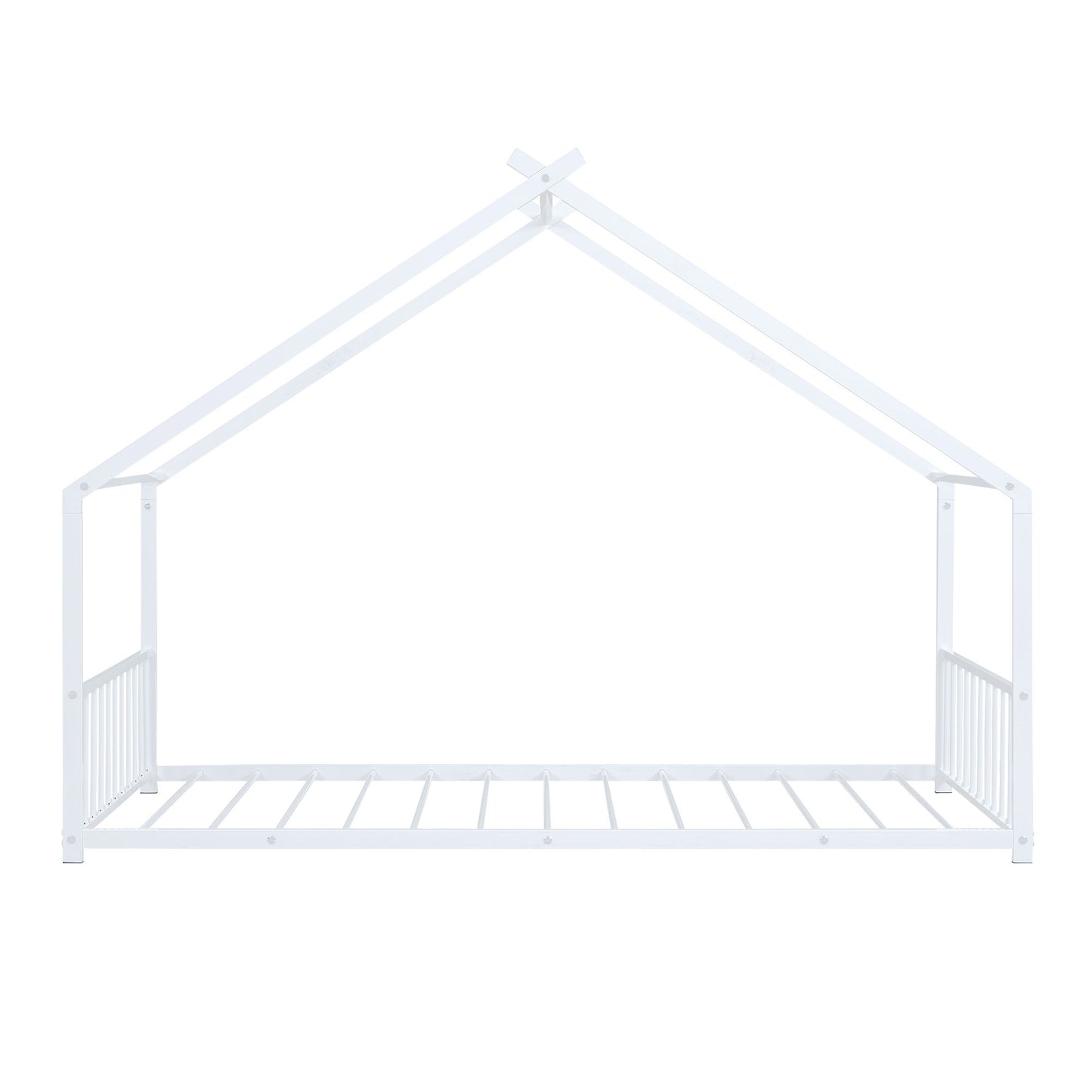 Twin Size House Bed - White
