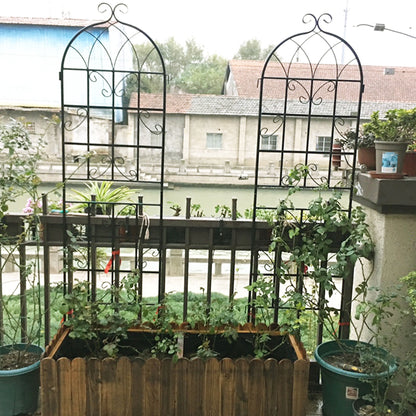 4 Pack Metal Garden Trellis Rustproof Trellis For Climbing Plant Outdoor Flower Support - Black