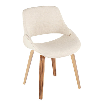 Fabrico - Mid-Century Modern Dining Chair (Set of 2) - Cream / Zebra