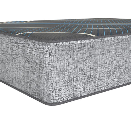 Tempagel - 13" King Plush Mattress With Cooling Support - Gray / Blue