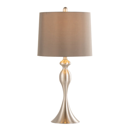 Ashland - Contemporary Table Lamp (Set of 2) - Nickel / Taupe Satin