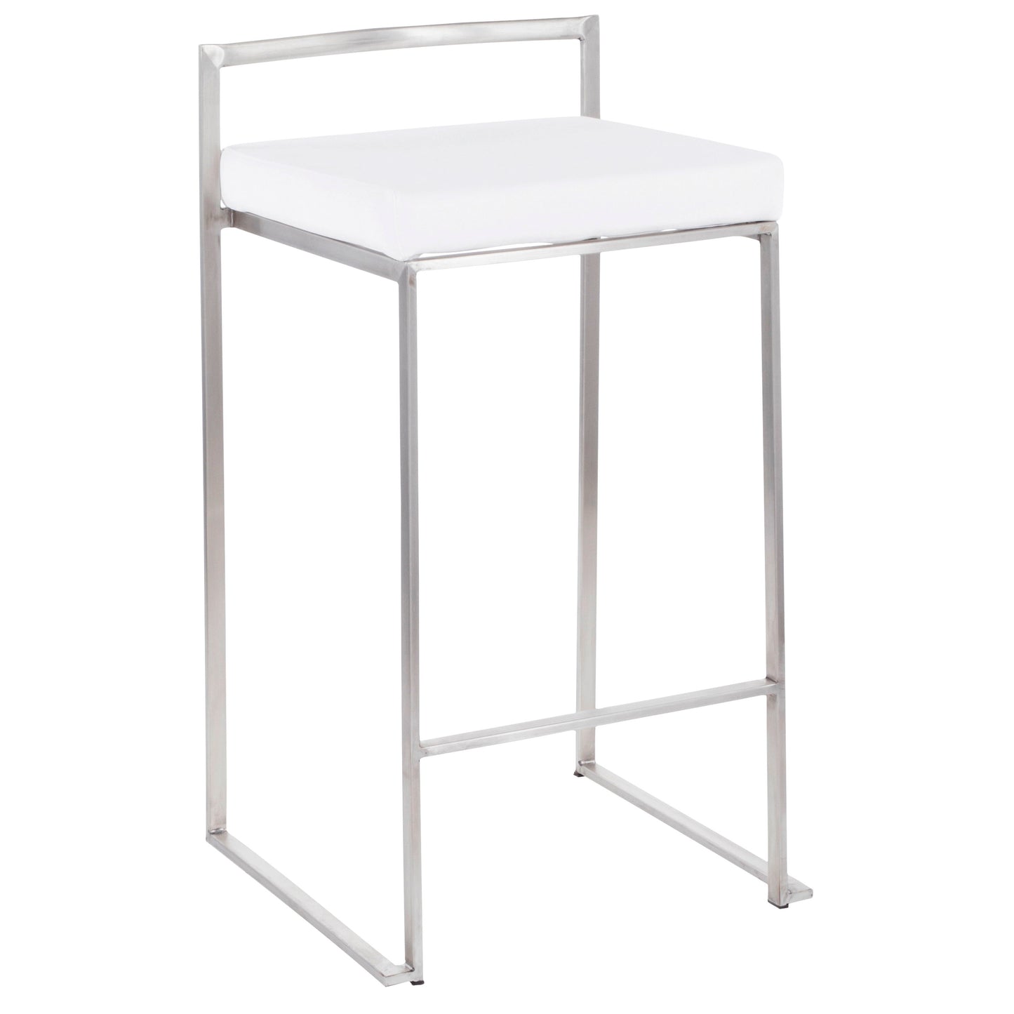 Fuji - Contemporary Stackable Counter Stool (Set of 2) - White