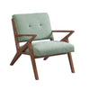 Lounge Chair Mid - Century Modern Design Polyester - Seafoam