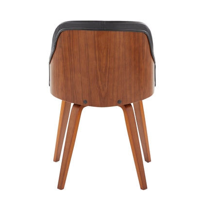 Bacci - Mid-Century Modern Dining / Chair - Walnut / Black