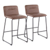 Casper - Fixed Height Contemporary Counter Stool (Set of 2) - Black / Espresso
