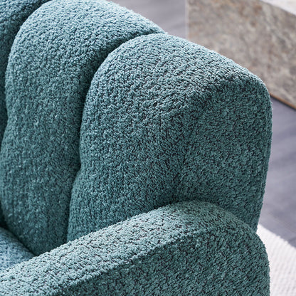 31.10" Wide Boucle Upholstered Accent Chair - Green