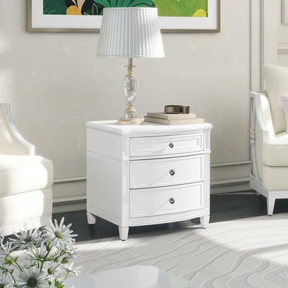 Dauphin - 3 Drawer Accent End Table - Gray Cashmere