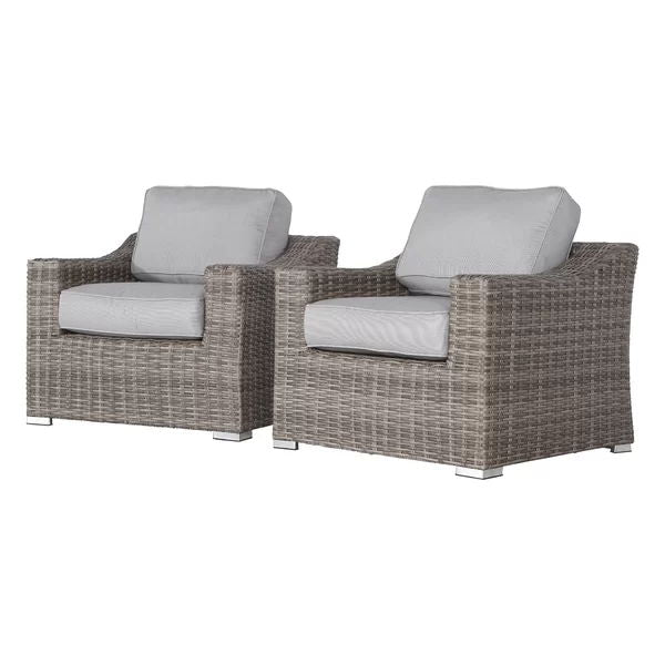 Patio Chair With Cushions (Set of 2) - Gray Mix