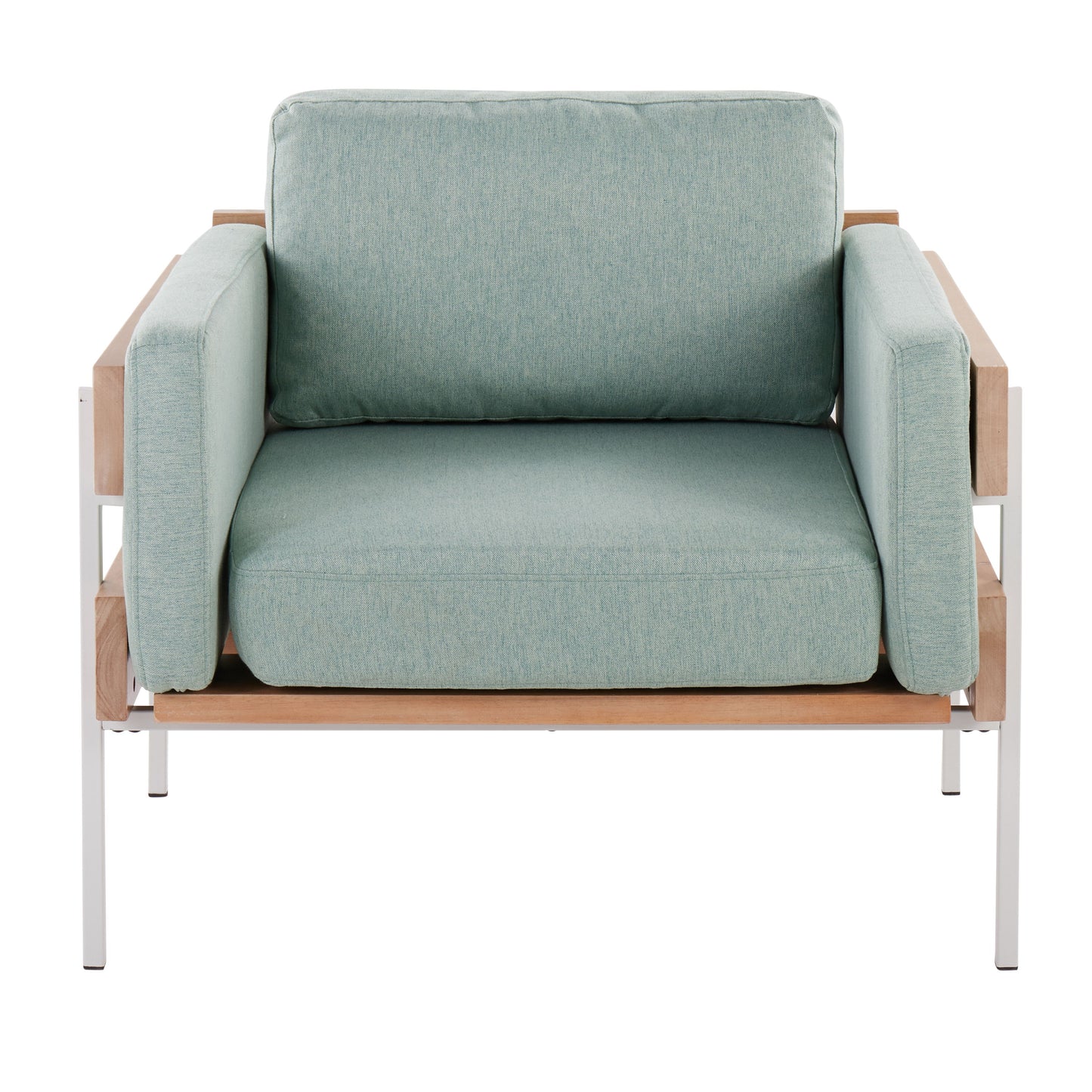 Kari - Farmhouse Chair - White / Natural / Light Green