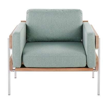 Kari - Farmhouse Chair - White / Natural / Light Green