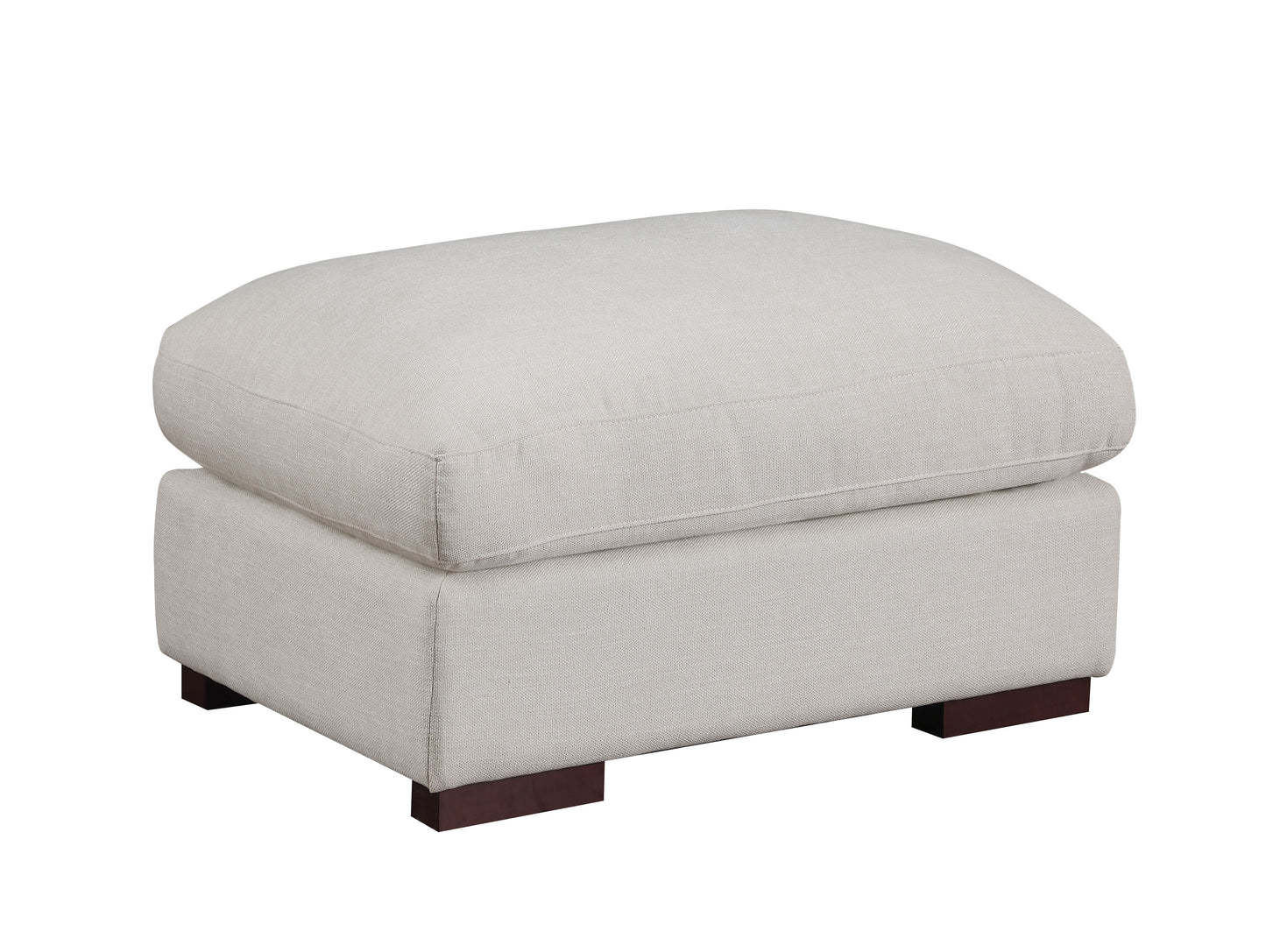 Tatman - Linen Blend Sectional With 2 Ottomans - Beige