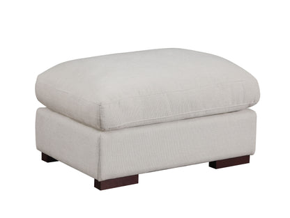 Tatman - Linen Blend Sectional With 2 Ottomans - Beige