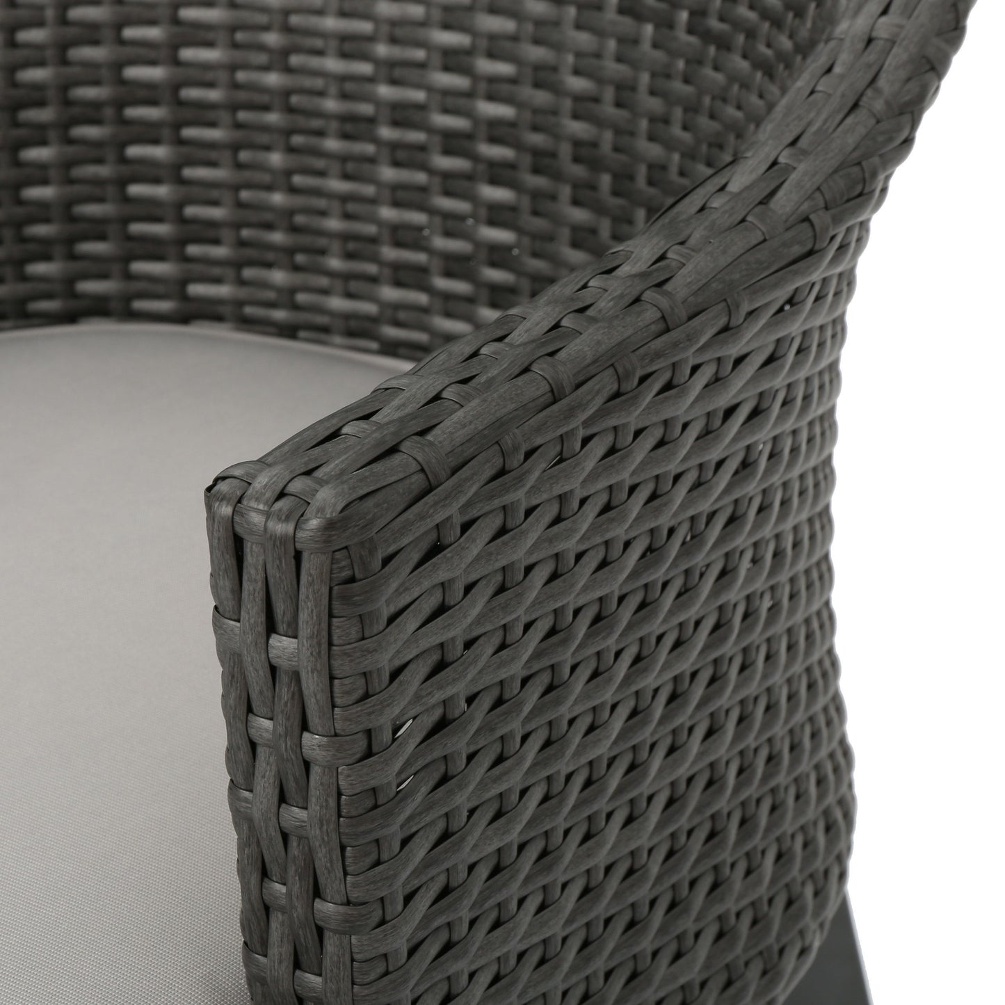 Hillhurst - Outdoor Chair, Comfortable Rattan With Weather Resistant Cushion (Set of 2) - Gray