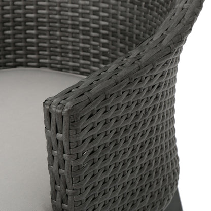 Hillhurst - Outdoor Chair, Comfortable Rattan With Weather Resistant Cushion (Set of 2) - Gray