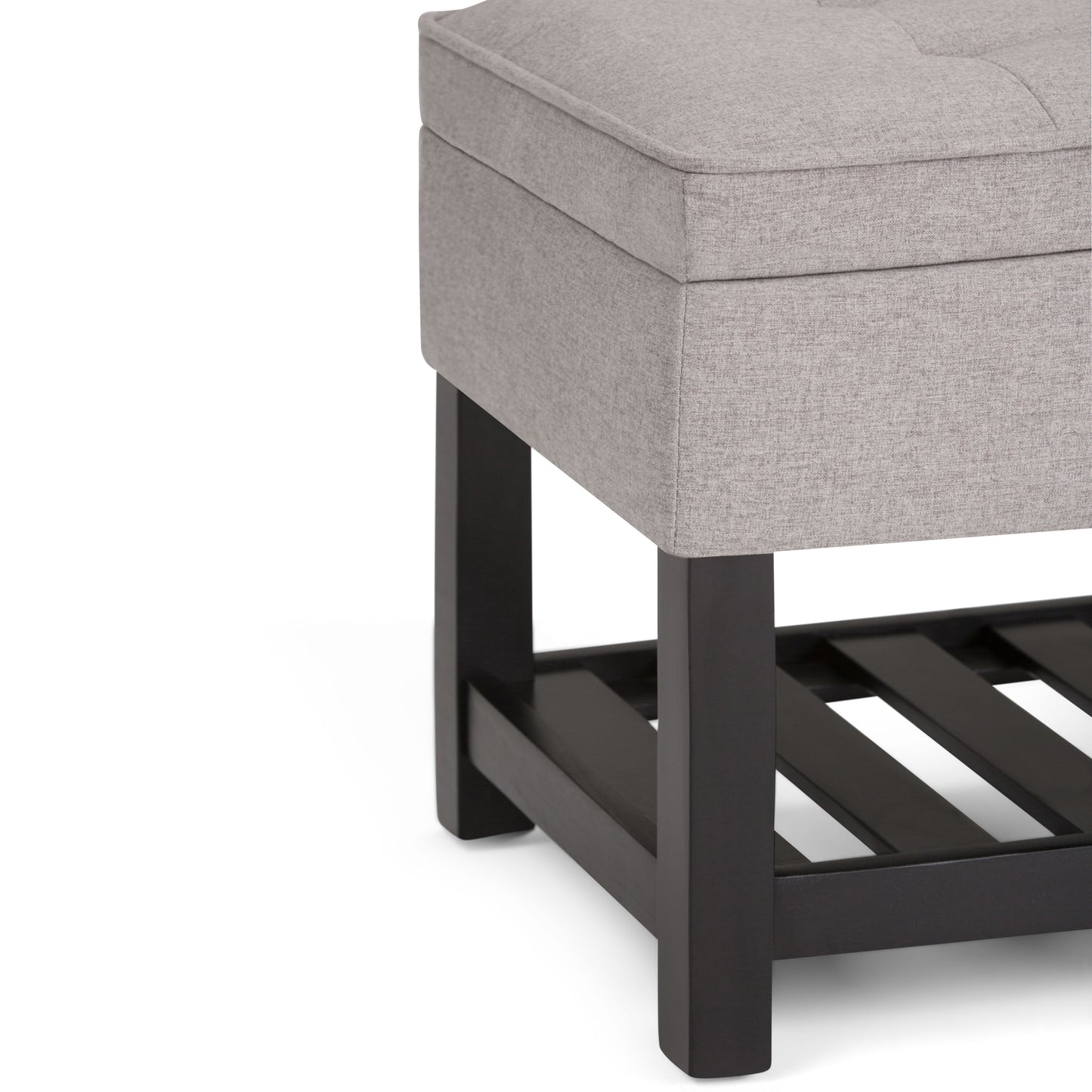 Cosmopolitan - Storage Ottoman Bench With Open Bottom - Cloud Gray