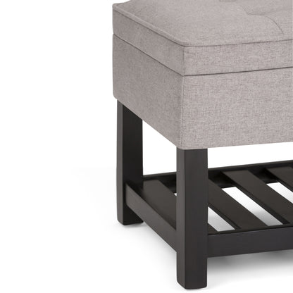 Cosmopolitan - Storage Ottoman Bench With Open Bottom - Cloud Gray