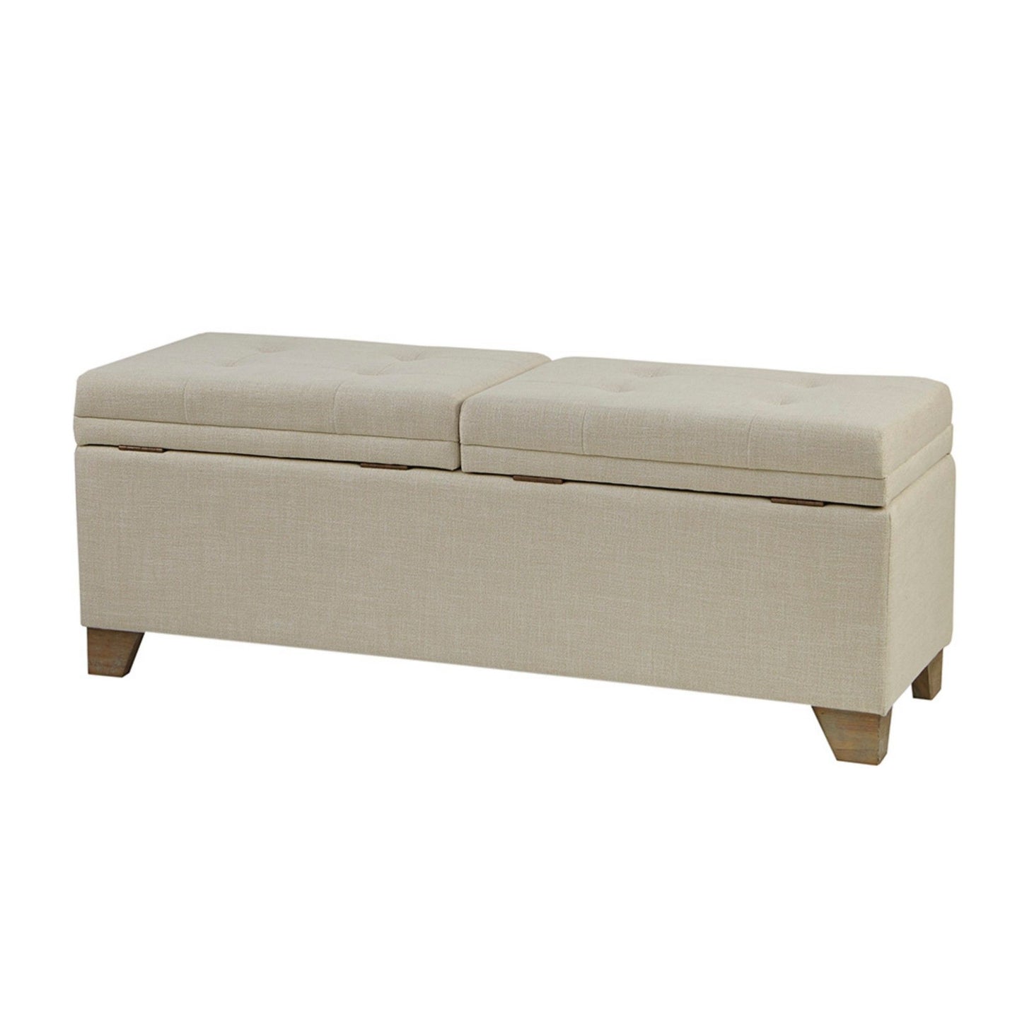 Soft Close Storage Bench Upholstered - Natural