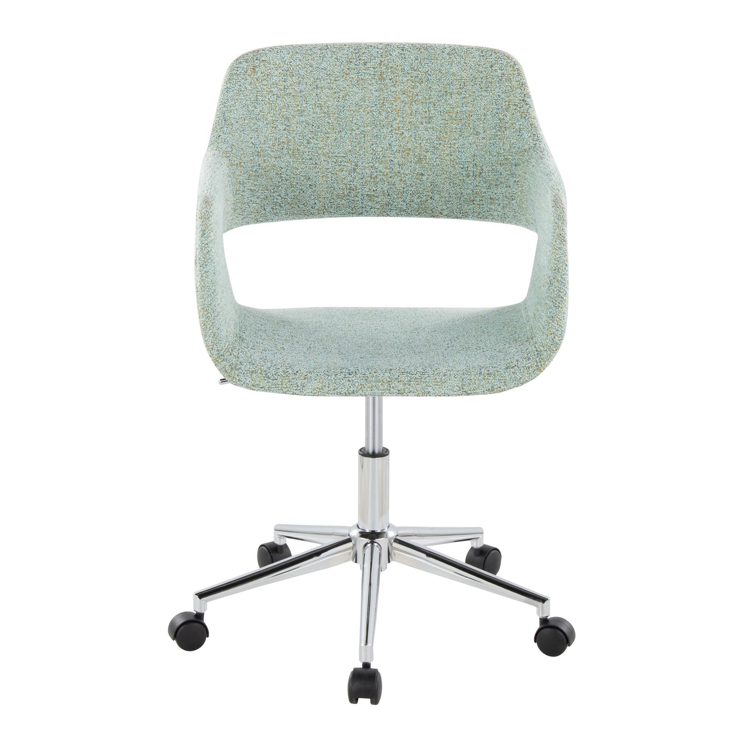 Margarite - Contemporary Task Chair - Chrome / Light Green