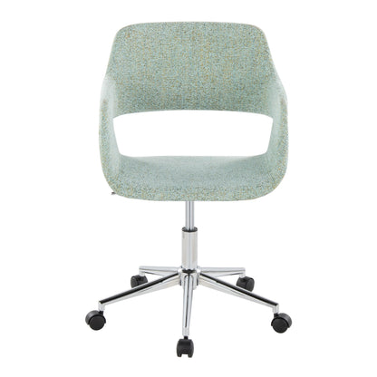 Margarite - Contemporary Task Chair - Chrome / Light Green