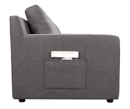 Waylon - 7 Seater U-Shape Sectional Sofa Chaise With Pocket - Gray