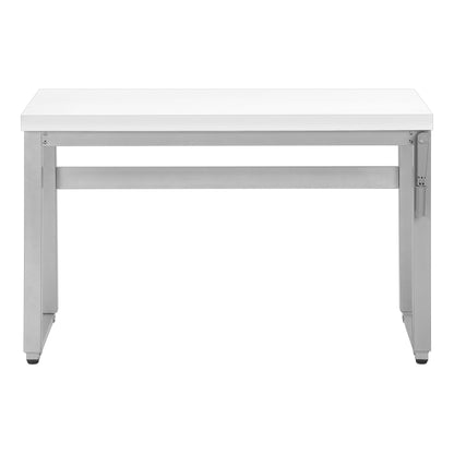 Computer Desk, Home Office, Standing, Adjustable, Laptop, Contemporary And Modern - White