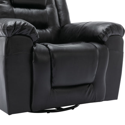 2 Seater Home Theater Recliner Manual Recliner Chair With A Storage Box And Two Cup Holders For Living Room - Black