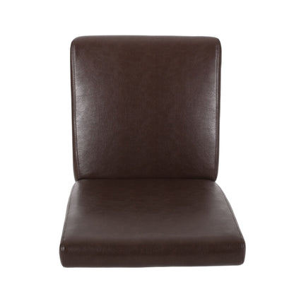 Contemporary Dining Chair (Set of 2) With Upholstery And Rubberwood Legs - Dark Brown