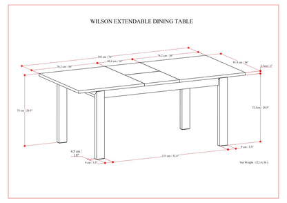 Wilson - Extendable Dining Table - Brown