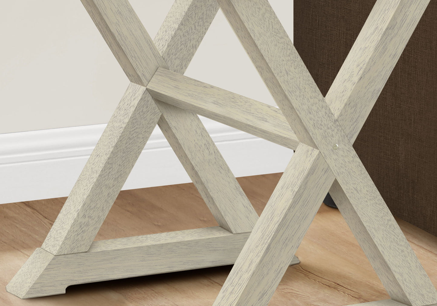 Accent End Table, Square, Transitional - White