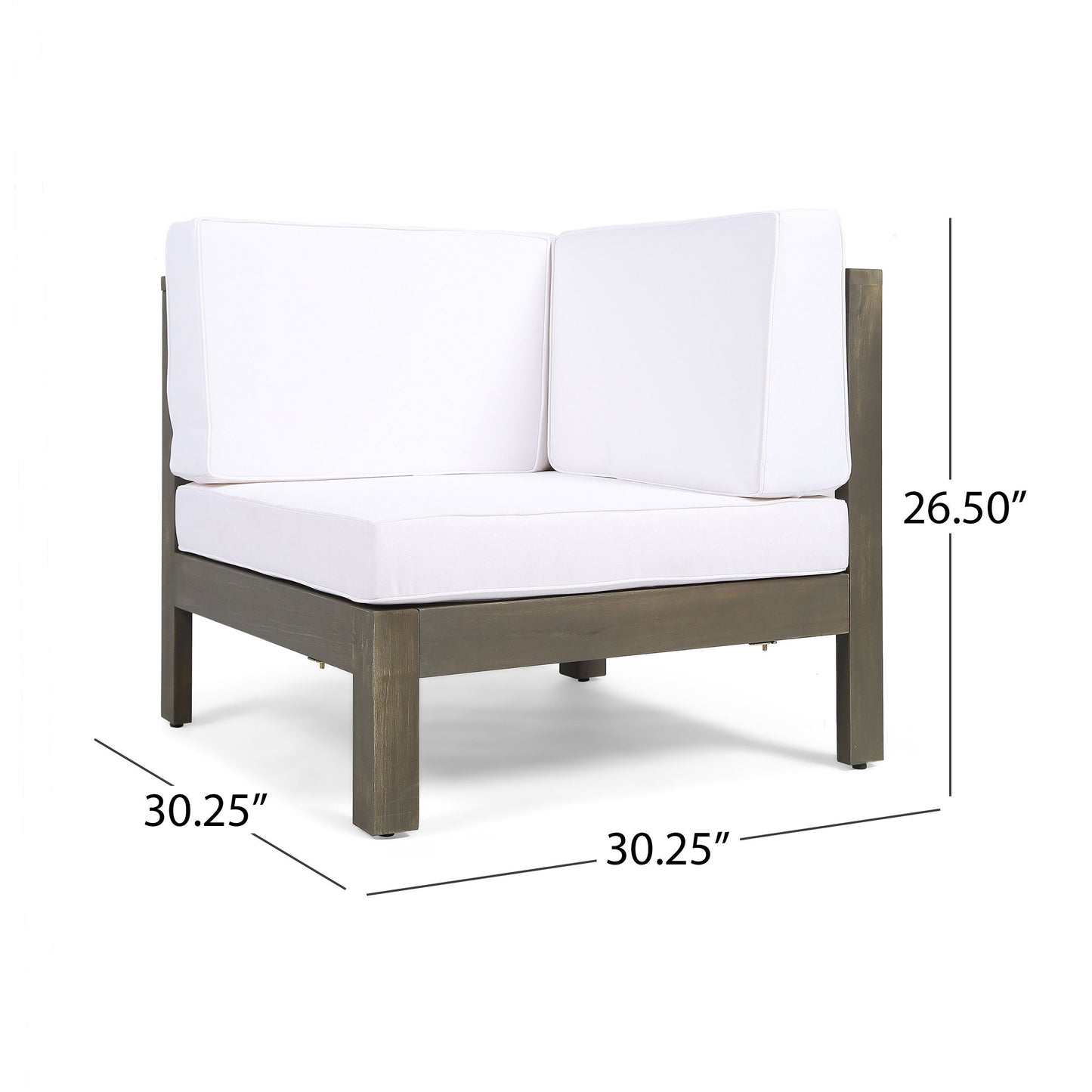 Oana - 2 Piece Loveseat Set With Cushions - White